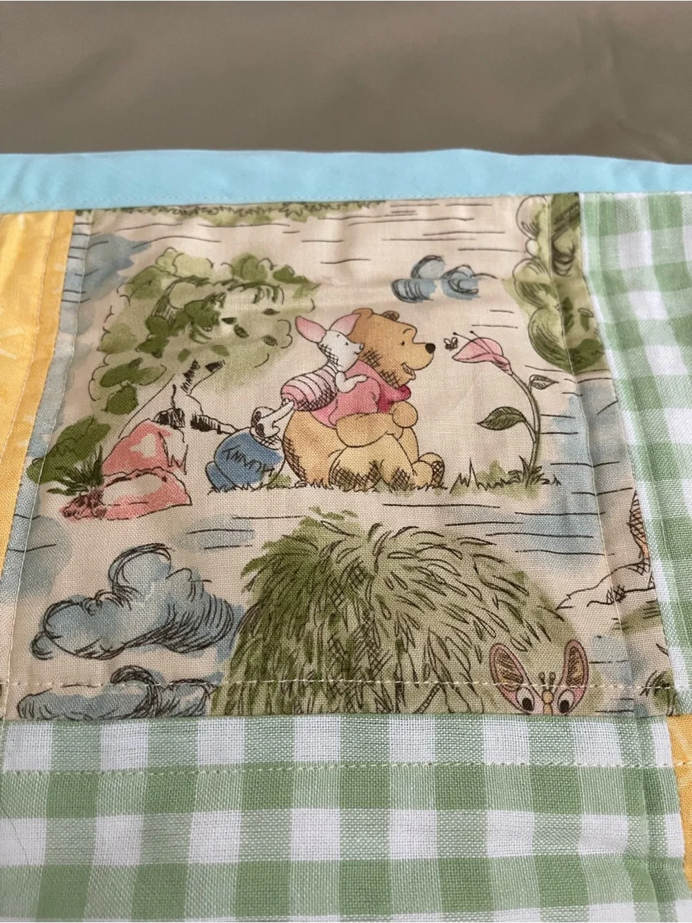 Winnie the Pooh   & Green Patchwork Bedding